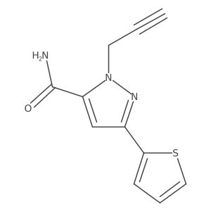 1-(prop-2-yn-1-yl)-3-(thiophen-2-yl)-1H-pyrazole-5-carboxamide Structure