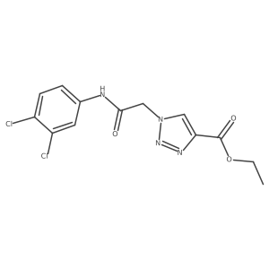 ethyl 1-{[(3,4-dichlorophenyl)carbamoyl]methyl}-1H-1,2,3-triazole-4-carboxylate结构式