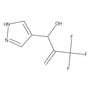 1-(1H-pyrazol-4-yl)-2-(trifluoromethyl)prop-2-en-1-ol结构式