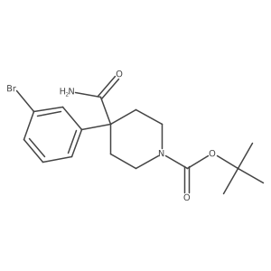 Tert-butyl 4-(3-bromophenyl)-4-carbamoylpiperidine-1-carboxylate Structure