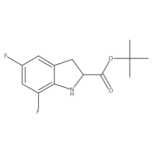 tert-butyl 5,7-difluoro-2,3-dihydro-1H-indole-2-carboxylate Structure