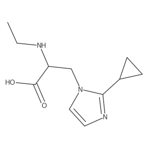 3-(2-cyclopropyl-1H-imidazol-1-yl)-2-(ethylamino)propanoic acid结构式