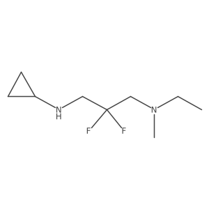 N-{3-[ethyl(methyl)amino]-2,2-difluoropropyl}cyclopropanamine Structure