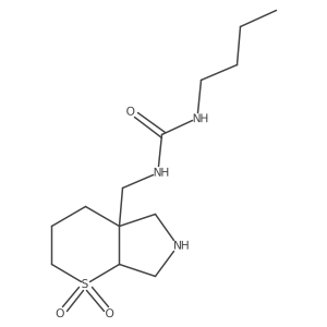 3-Butyl-1-({1,1-dioxo-octahydro-1lambda6-thiopyrano[2,3-c]pyrrol-4a-yl}methyl)urea Structure