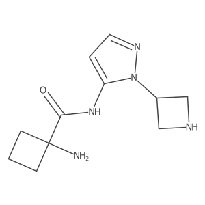 1-amino-N-[1-(azetidin-3-yl)-1H-pyrazol-5-yl]cyclobutane-1-carboxamide Structure