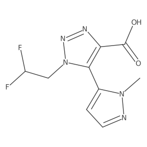 1-(2,2-difluoroethyl)-5-(1-methyl-1H-pyrazol-5-yl)-1H-1,2,3-triazole-4-carboxylic acid结构式