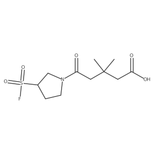 5-[3-(Fluorosulfonyl)pyrrolidin-1-yl]-3,3-dimethyl-5-oxopentanoic acid结构式