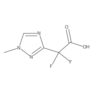 2,2-difluoro-2-(1-methyl-1H-1,2,4-triazol-3-yl)acetic acid Structure