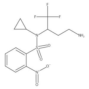N-(4-amino-1,1,1-trifluorobutan-2-yl)-N-cyclopropyl-2-nitrobenzene-1-sulfonamide结构式