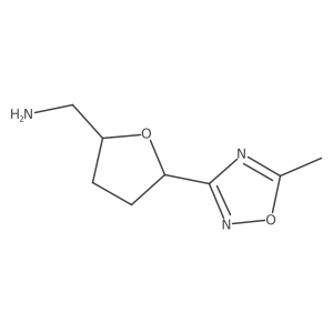[5-(5-Methyl-1,2,4-oxadiazol-3-yl)oxolan-2-yl]methanamine结构式