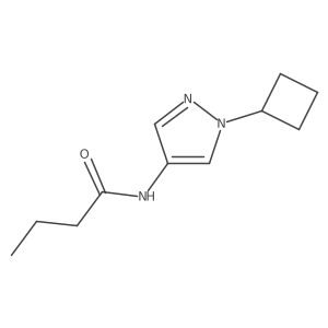 N-(1-cyclobutyl-1H-pyrazol-4-yl)butanamide结构式