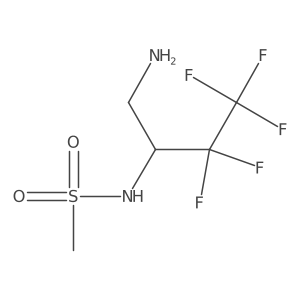 N-(1-amino-3,3,4,4,4-pentafluorobutan-2-yl)methanesulfonamide结构式