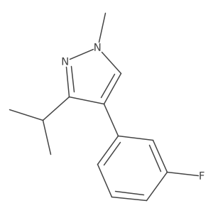 4-(3-fluorophenyl)-1-methyl-3-(propan-2-yl)-1H-pyrazole结构式