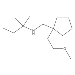 {[1-(2-Methoxyethyl)cyclopentyl]methyl}(2-methylbutan-2-yl)amine Structure
