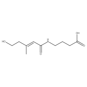 4-(5-Hydroxy-3-methylpent-2-enamido)butanoic acid Structure