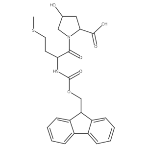 (2S,4R)-1-[(2R)-2-({[(9H-fluoren-9-yl)methoxy]carbonyl}amino)-4-(methylsulfanyl)butanoyl]-4-hydroxypyrrolidine-2-carboxylic acid Structure