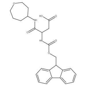 3-({[(9H-fluoren-9-yl)methoxy]carbonyl}amino)-3-[(oxepan-4-yl)carbamoyl]propanoic acid Structure