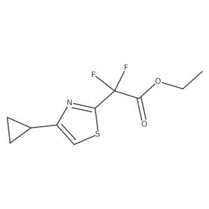 Ethyl 2-(4-cyclopropyl-1,3-thiazol-2-yl)-2,2-difluoroacetate结构式