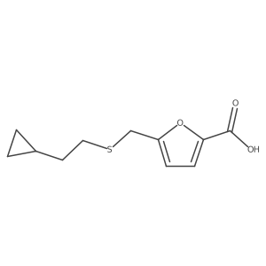 5-{[(2-Cyclopropylethyl)sulfanyl]methyl}furan-2-carboxylic acid Structure