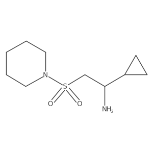 1-Cyclopropyl-2-(piperidine-1-sulfonyl)ethan-1-amine Structure