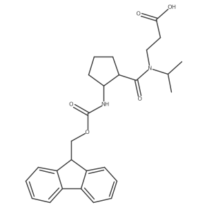 3-{1-[2-({[(9H-fluoren-9-yl)methoxy]carbonyl}amino)cyclopentyl]-N-(propan-2-yl)formamido}propanoic acid Structure