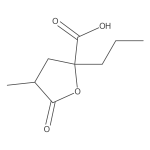 4-Methyl-5-oxo-2-propyloxolane-2-carboxylic acid Structure