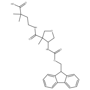 4-{[4-({[(9H-fluoren-9-yl)methoxy]carbonyl}amino)-3-methyloxolan-3-yl]formamido}-2,2-dimethylbutanoic acid结构式