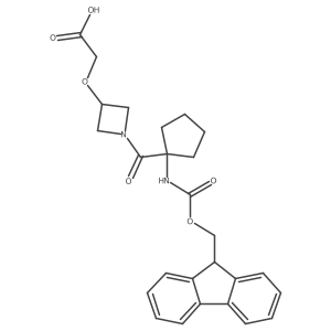 2-({1-[1-({[(9H-fluoren-9-yl)methoxy]carbonyl}amino)cyclopentanecarbonyl]azetidin-3-yl}oxy)acetic acid Structure