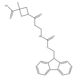 1-[3-({[(9H-fluoren-9-yl)methoxy]carbonyl}amino)propanoyl]-3-methylazetidine-3-carboxylic acid Structure