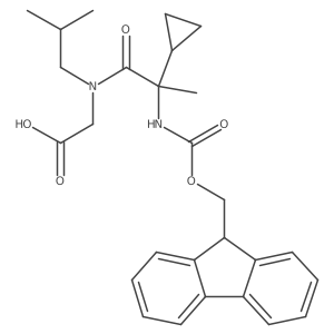 2-[2-cyclopropyl-2-({[(9H-fluoren-9-yl)methoxy]carbonyl}amino)-N-(2-methylpropyl)propanamido]acetic acid Structure