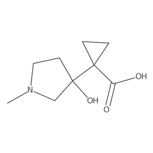 1-(3-Hydroxy-1-methylpyrrolidin-3-yl)cyclopropane-1-carboxylic acid结构式