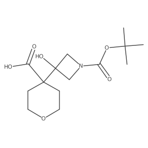 4-{1-[(Tert-butoxy)carbonyl]-3-hydroxyazetidin-3-yl}oxane-4-carboxylic acid Structure