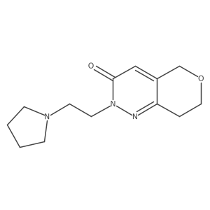 2-[2-(pyrrolidin-1-yl)ethyl]-2H,3H,5H,7H,8H-pyrano[4,3-c]pyridazin-3-one结构式