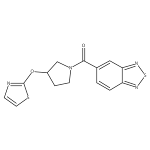 Benzo[c][1,2,5]thiadiazol-5-yl(3-(thiazol-2-yloxy)pyrrolidin-1-yl)methanone Structure