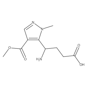 4-amino-4-[4-(methoxycarbonyl)-1-methyl-1H-pyrazol-5-yl]butanoic acid Structure