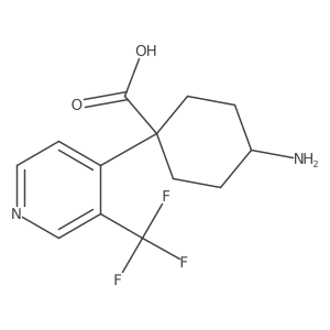 4-Amino-1-[3-(trifluoromethyl)pyridin-4-yl]cyclohexane-1-carboxylic acid结构式