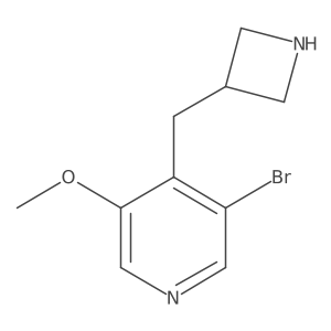 4-[(Azetidin-3-yl)methyl]-3-bromo-5-methoxypyridine Structure