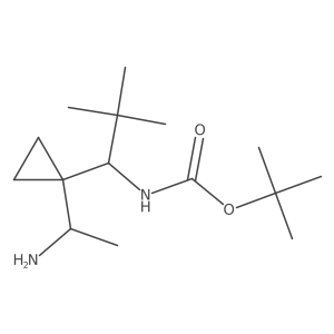 tert-butyl N-{1-[1-(1-aminoethyl)cyclopropyl]-2,2-dimethylpropyl}carbamate结构式