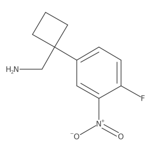 [1-(4-Fluoro-3-nitrophenyl)cyclobutyl]methanamine Structure