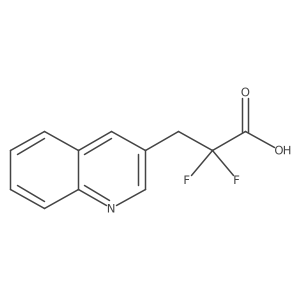 2,2-Difluoro-3-(quinolin-3-yl)propanoic acid Structure