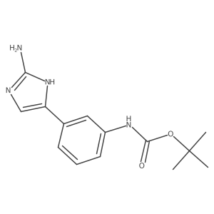 tert-butyl N-[3-(2-amino-1H-imidazol-5-yl)phenyl]carbamate Structure