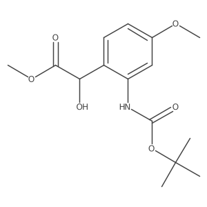 Methyl 2-(2-{[(tert-butoxy)carbonyl]amino}-4-methoxyphenyl)-2-hydroxyacetate结构式