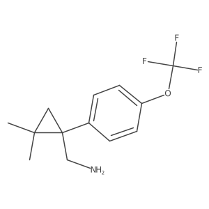{2,2-Dimethyl-1-[4-(trifluoromethoxy)phenyl]cyclopropyl}methanamine结构式