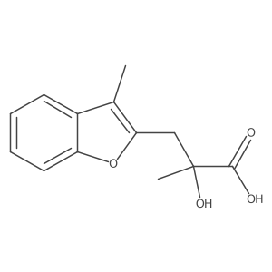 2-Hydroxy-2-methyl-3-(3-methyl-1-benzofuran-2-yl)propanoic acid结构式