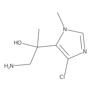 1-amino-2-(4-chloro-1-methyl-1H-imidazol-5-yl)propan-2-ol结构式