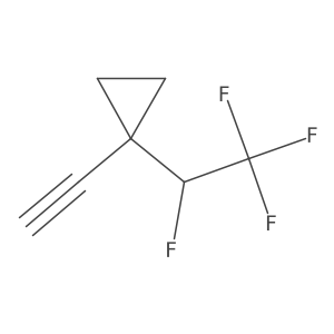 1-Ethynyl-1-(1,2,2,2-tetrafluoroethyl)cyclopropane结构式