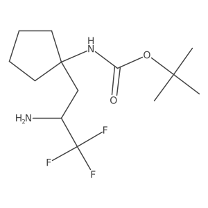 tert-butyl N-[1-(2-amino-3,3,3-trifluoropropyl)cyclopentyl]carbamate Structure