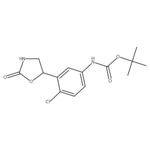 tert-butyl N-[4-chloro-3-(2-oxo-1,3-oxazolidin-5-yl)phenyl]carbamate结构式
