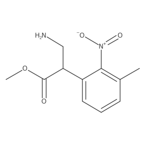 Methyl 3-amino-2-(3-methyl-2-nitrophenyl)propanoate结构式