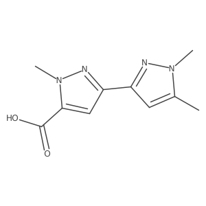 3-(1,5-dimethyl-1H-pyrazol-3-yl)-1-methyl-1H-pyrazole-5-carboxylic acid Structure